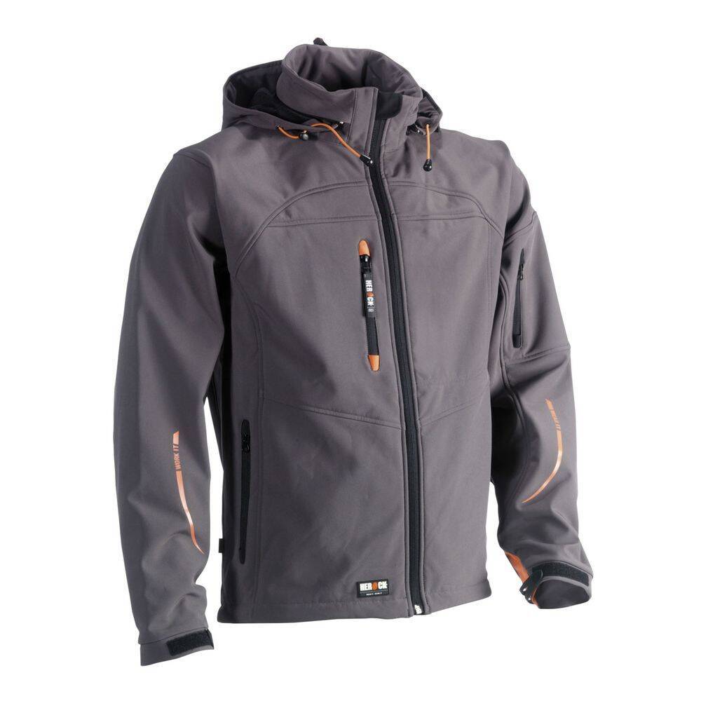 Veste softshell a capuche Poseidon Herock Gris Foncé L