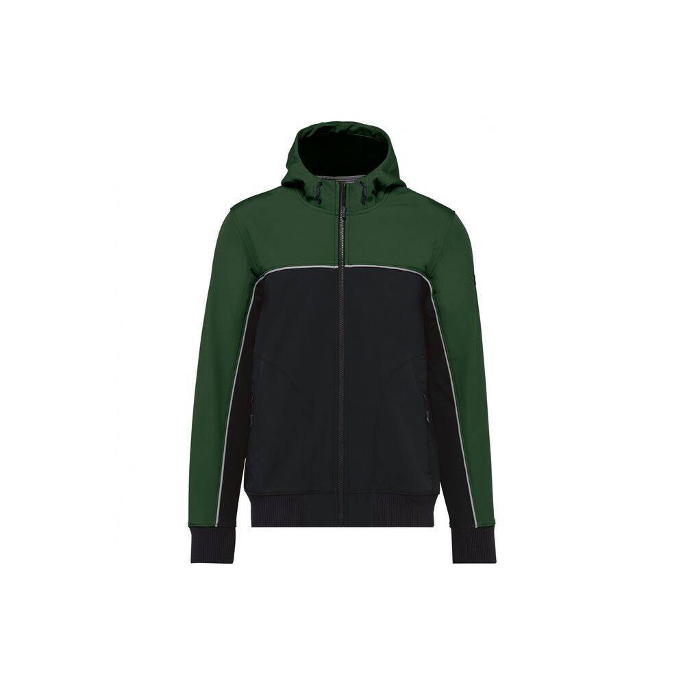 Veste de travail softshell bicolore BIONIC FINISH® ECO WK. Designed To Work Noir / Vert 3XL-0
