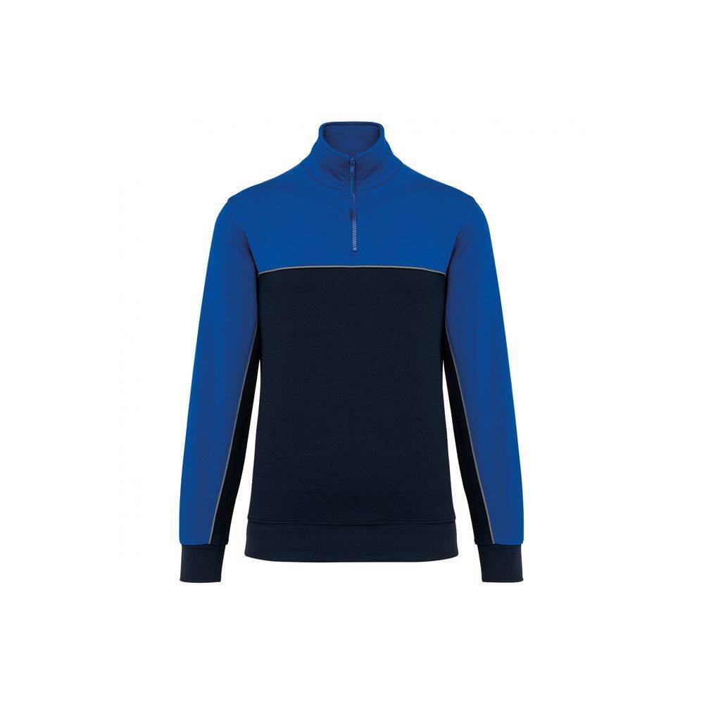 Sweat-shirt écoresponsable à col zippé WK. Designed To Work Marine / Bleu Royal 4XL