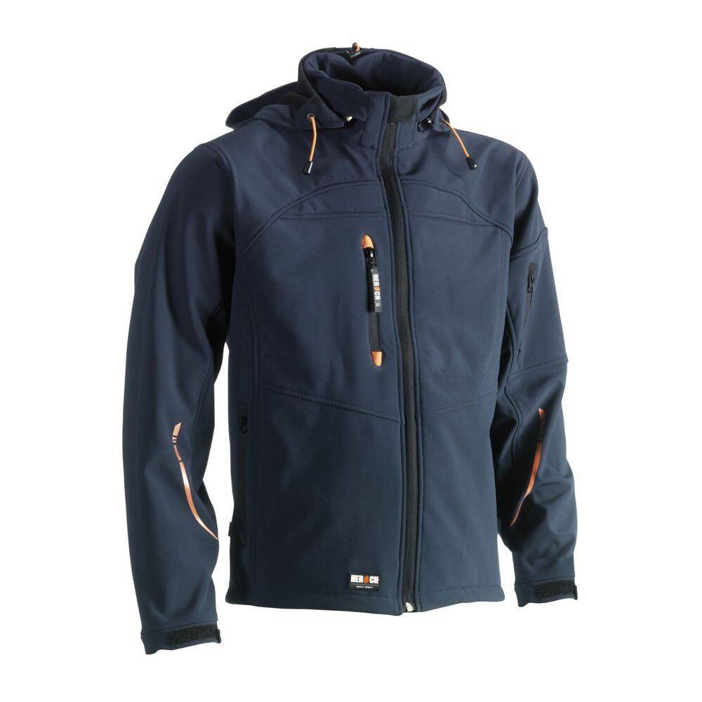 Veste softshell a capuche Poseidon Herock Bleu Marine XXL