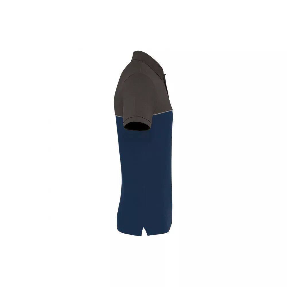 Polo bicolore écoresponsable manches courtes WK. Designed To Work Marine / Gris S-2