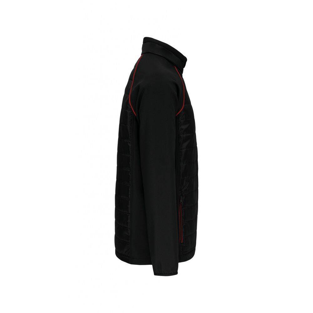 Veste DayToDay bi-matière unisexe WK. Designed To Work Noir / Rouge 5XL-1