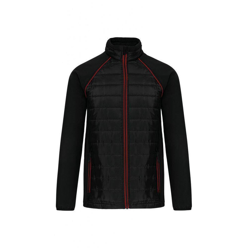 Veste DayToDay bi-matière unisexe WK. Designed To Work Noir / Rouge L-0
