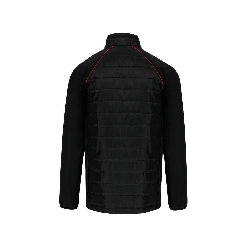 Veste DayToDay bi-matière unisexe WK. Designed To Work Noir / Rouge L-2