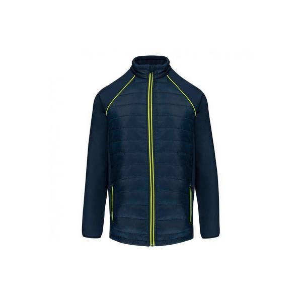 Veste DayToDay bi-matière unisexe WK. Designed To Work Bleu Marine / Jaune L
