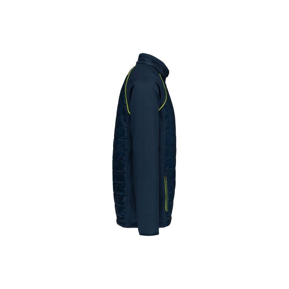 Veste DayToDay bi-matière unisexe WK. Designed To Work Bleu Marine / Jaune L-1