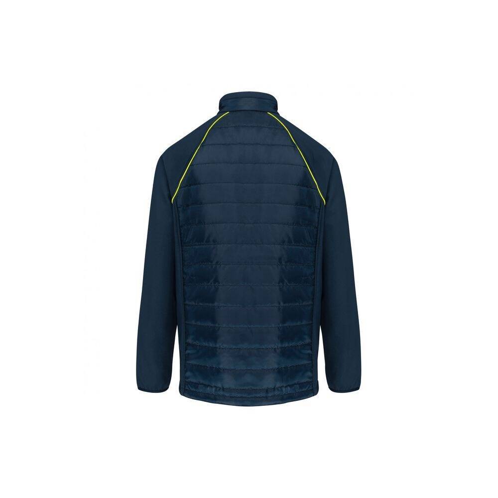 Veste DayToDay bi-matière unisexe WK. Designed To Work Bleu Marine / Jaune L-2