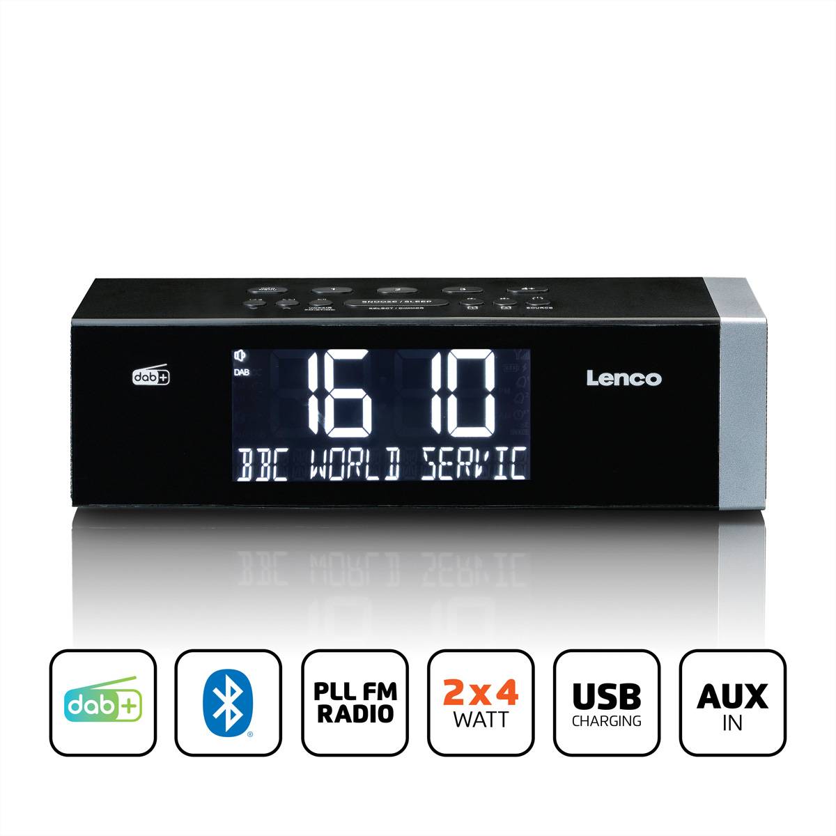 Radio Réveil DAB+ / FM / Bluetooth 5.0 avec Affichage LED Double Alarme-2