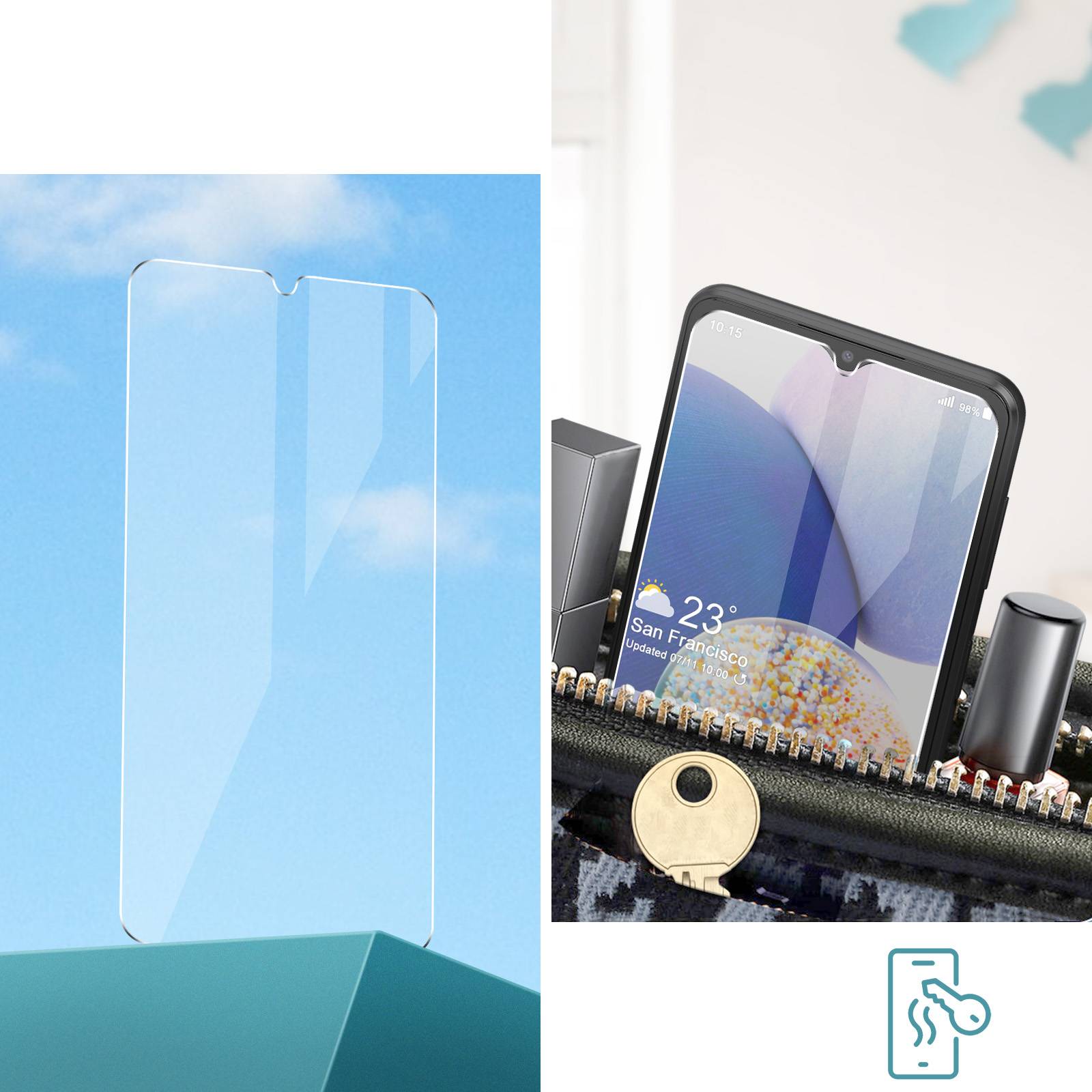 Film pour Samsung A14 4G et 5G Plastique Flexible Adhésion Totale-2