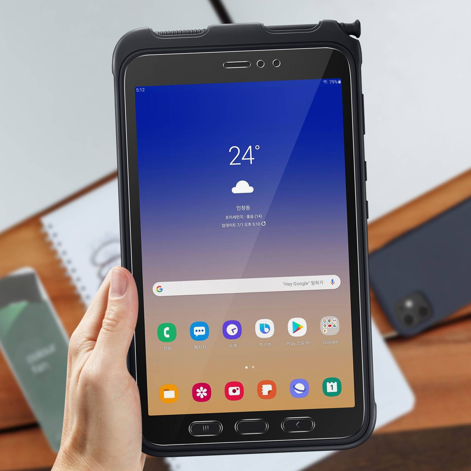 Film Écran Samsung Galaxy Tab Active 3 Verre Trempé 9H Anti-traces-4