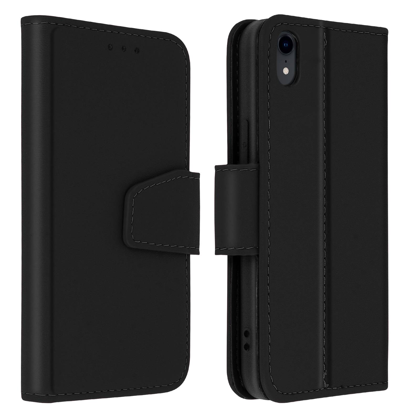 Housse pour iPhone XR Cuir Porte-carte Fonction Support Premium-0