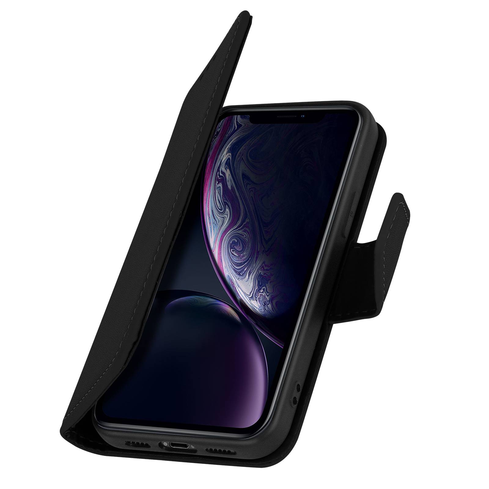 Housse pour iPhone XR Cuir Porte-carte Fonction Support Premium-1