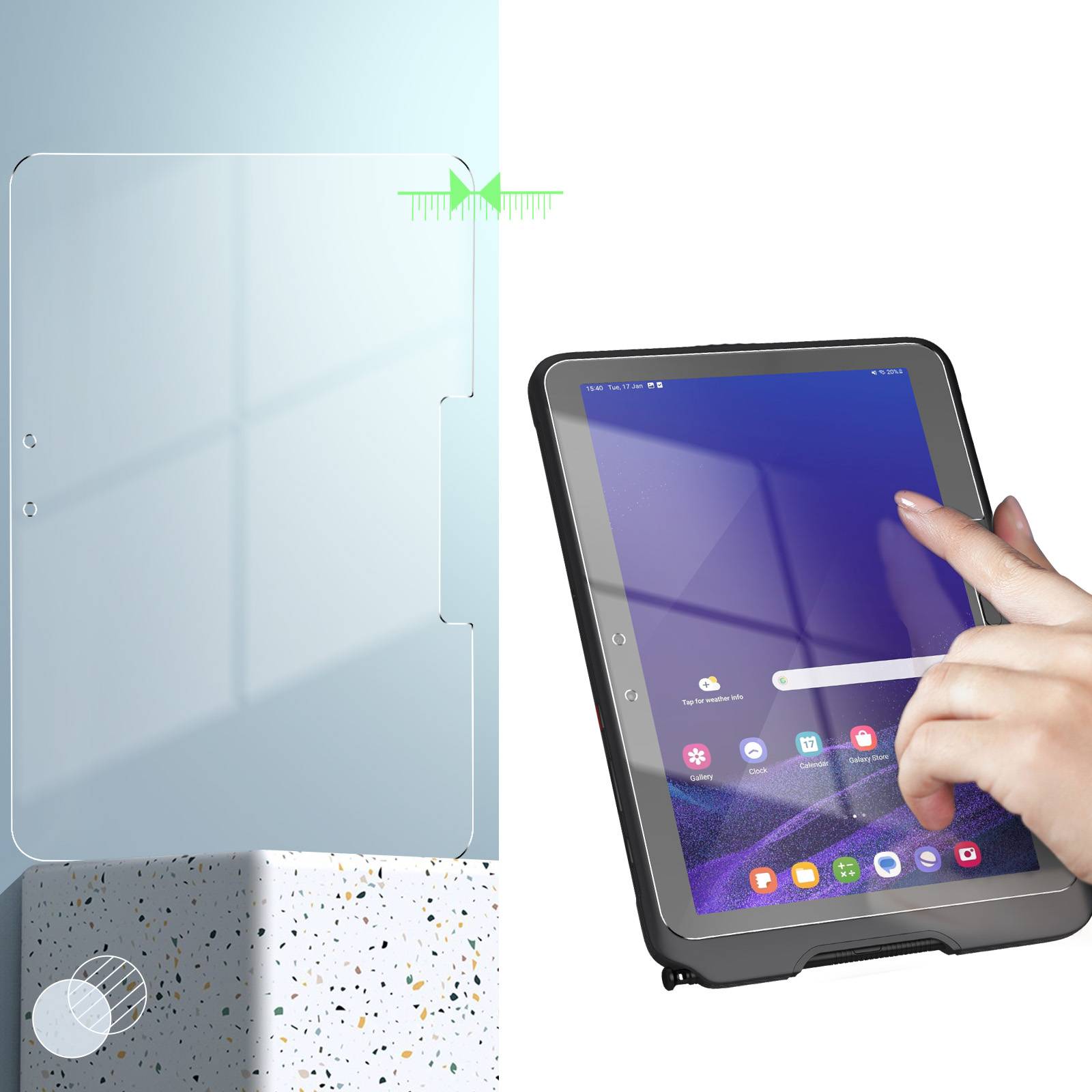 Film écran pour Galaxy Tab Active 5 Pro / 4 Pro et Active Pro 10.1 Dureté 9H-4