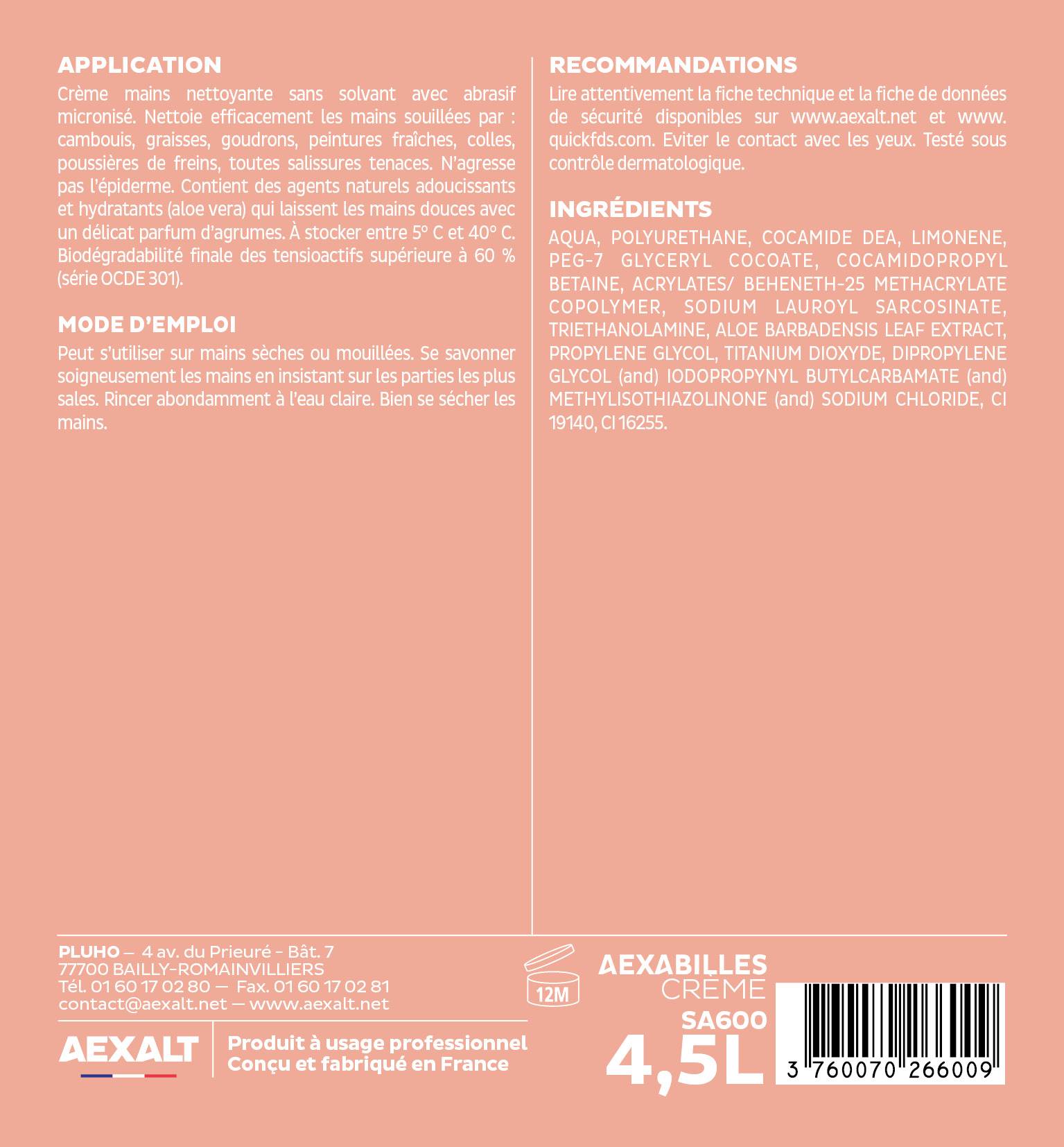 AEXABILLES CREME - Crème microbilles - 4.5L-3