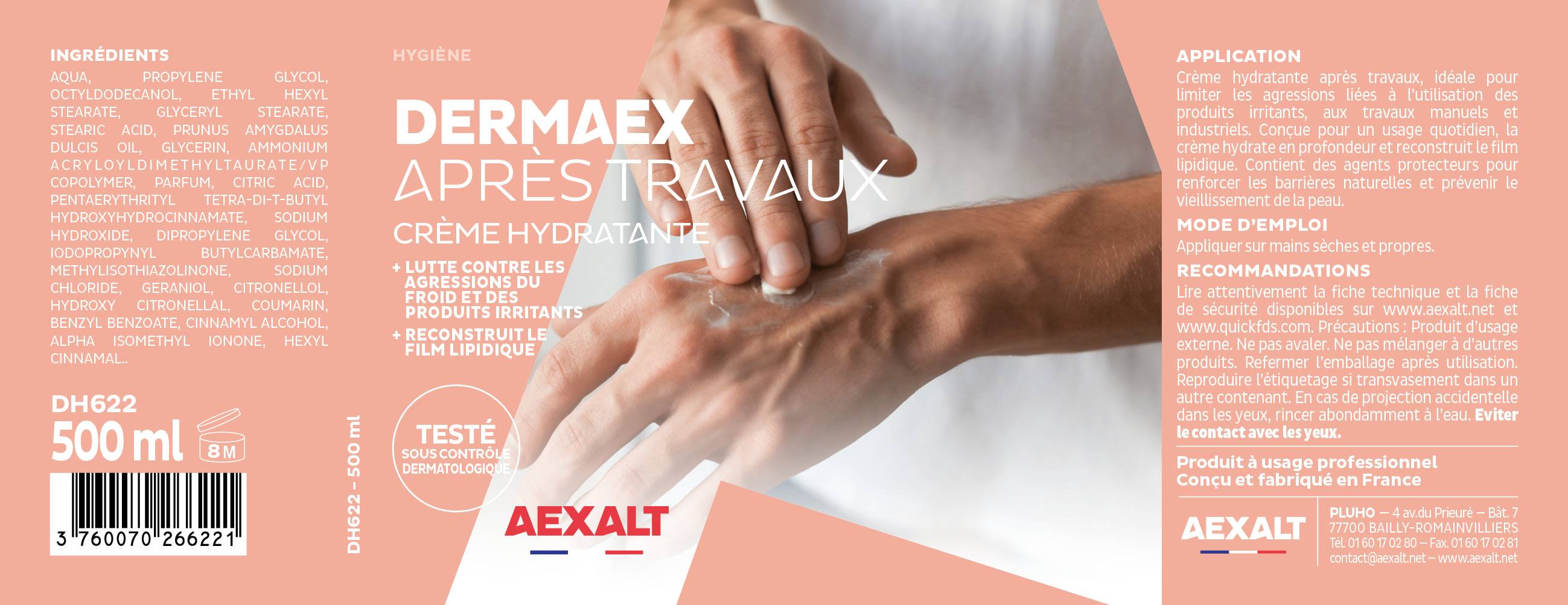 DERMAEX APRES TRAVAUX - Crème hydratante - 500ml-1
