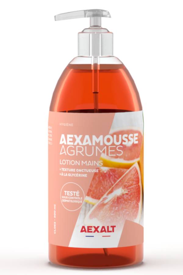 AEXAMOUSSE AGRUMES - Lotion mains parfum agrumes - 500ml