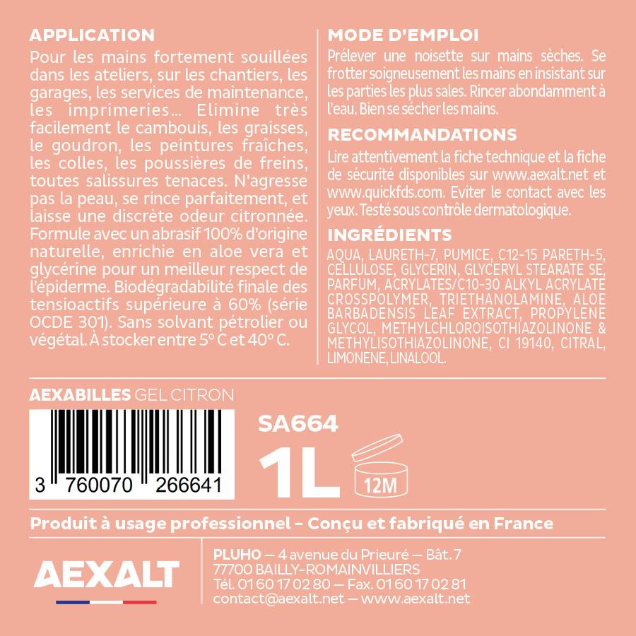 AEXABILLES GEL CITRON - Gel microbilles parfum citron - 1L-3