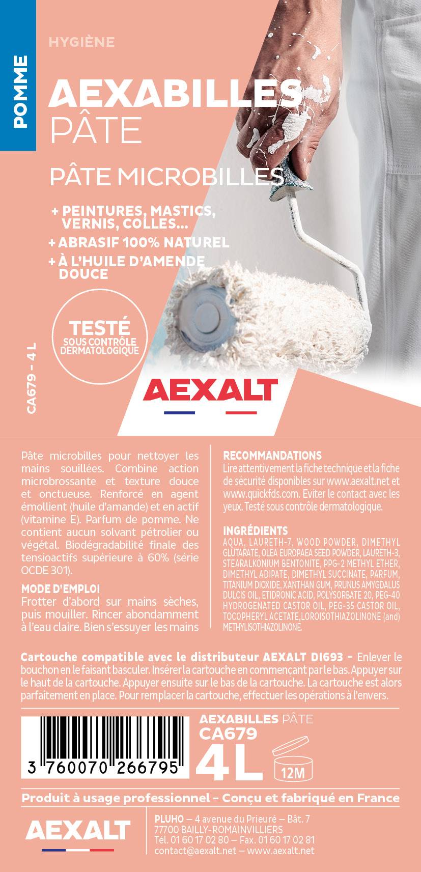 AEXABILLES PÂTE - Pâte microbilles parfum pomme - 4L-2