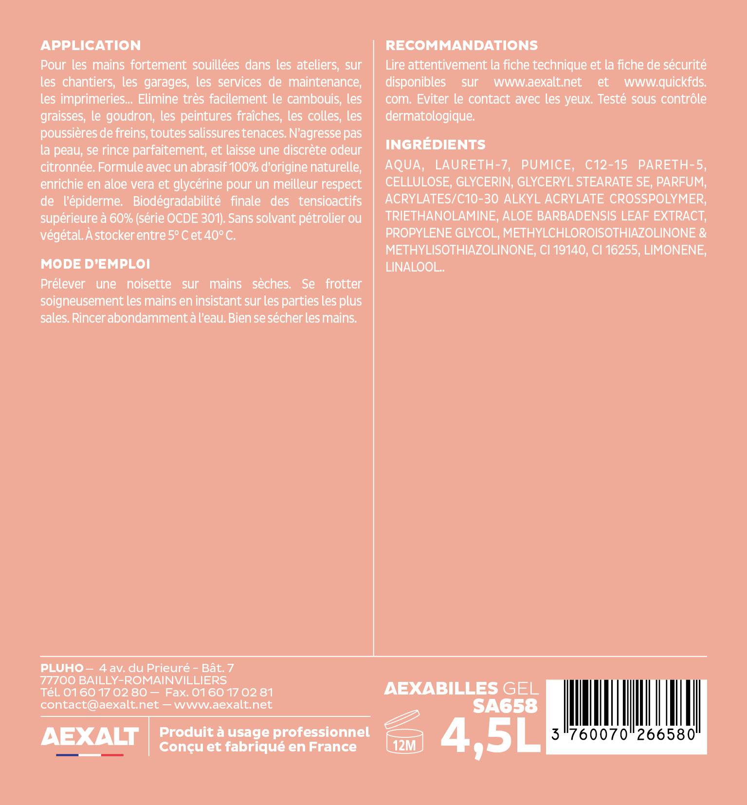 AEXABILLES GEL ORANGE - Gel microbilles parfum orange - 4,5L-3