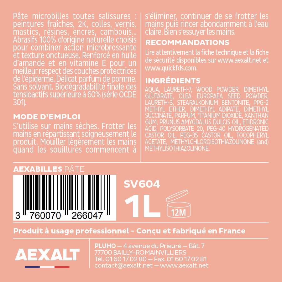 AEXABILLES PÂTE - Pâte microbilles parfum pomme - 1L-3