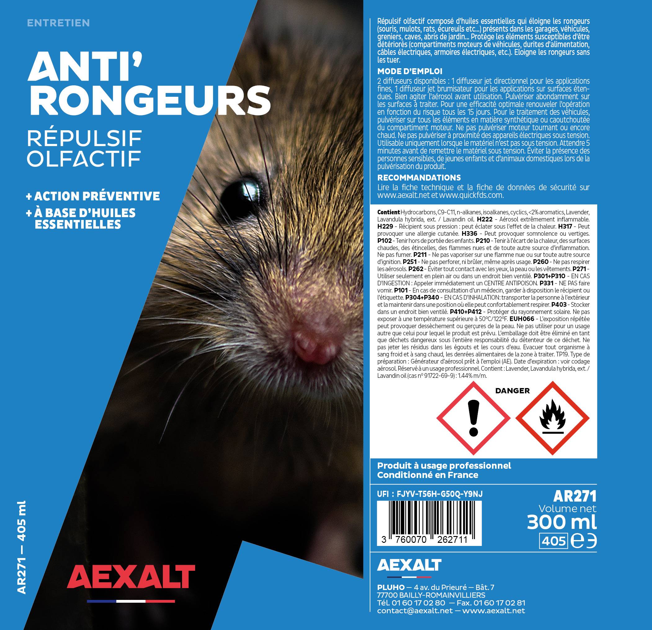 ANTI'RONGEURS - Répulsif olfactif anti rongeurs - 405 ml-2