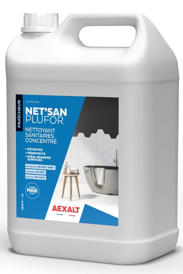 NET'SAN PLUFOR - Nettoyant sanitaires concentré - 5L-1