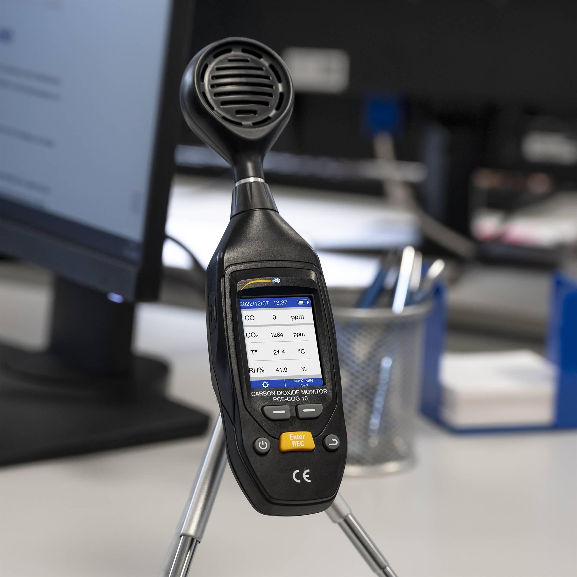 Appareil de mesure du CO2 PCE Instruments 0 - 9999 ppm avec fonction thermométrique, avec fonction enregistreur de donné-4