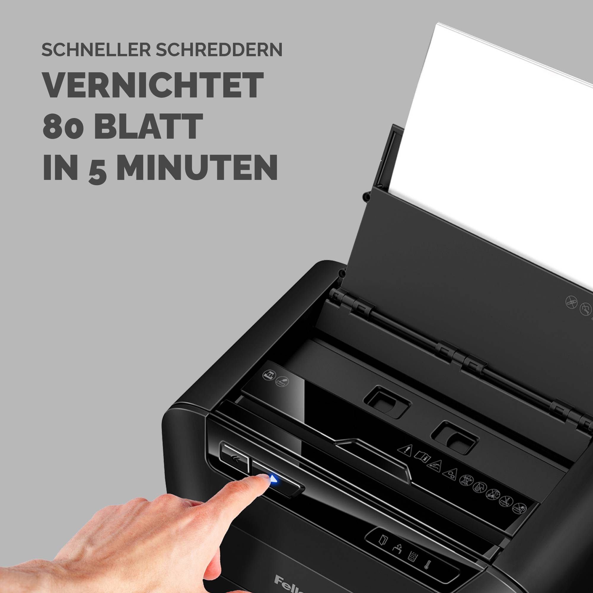 FELLOWES AutoMax 80m Aauto Feed Shredder Mini Cut 230V EU-2