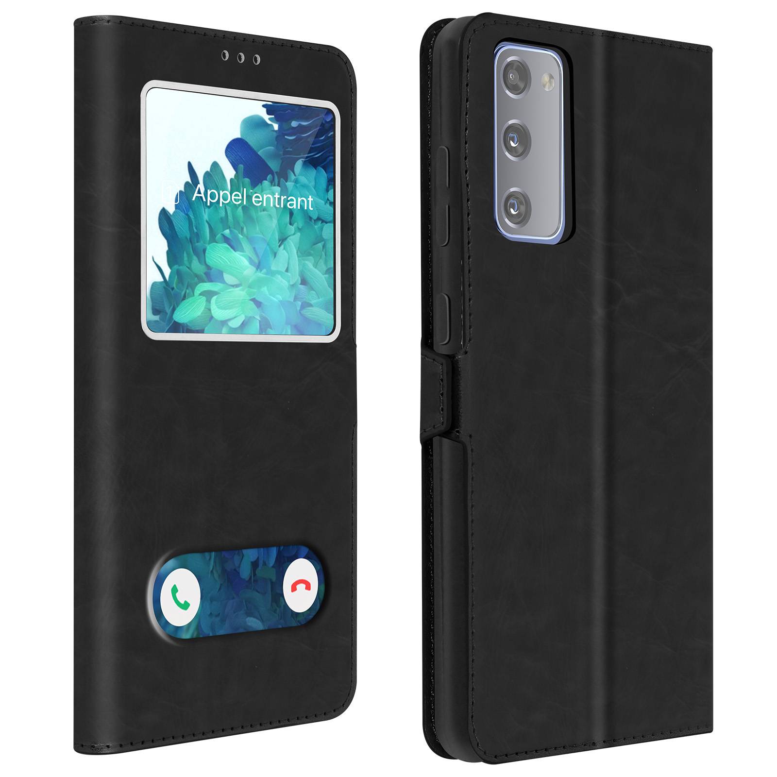 Housse pour Samsung Galaxy S20 FE Étui Intégral Double Fenêtre Support Vidéo-0