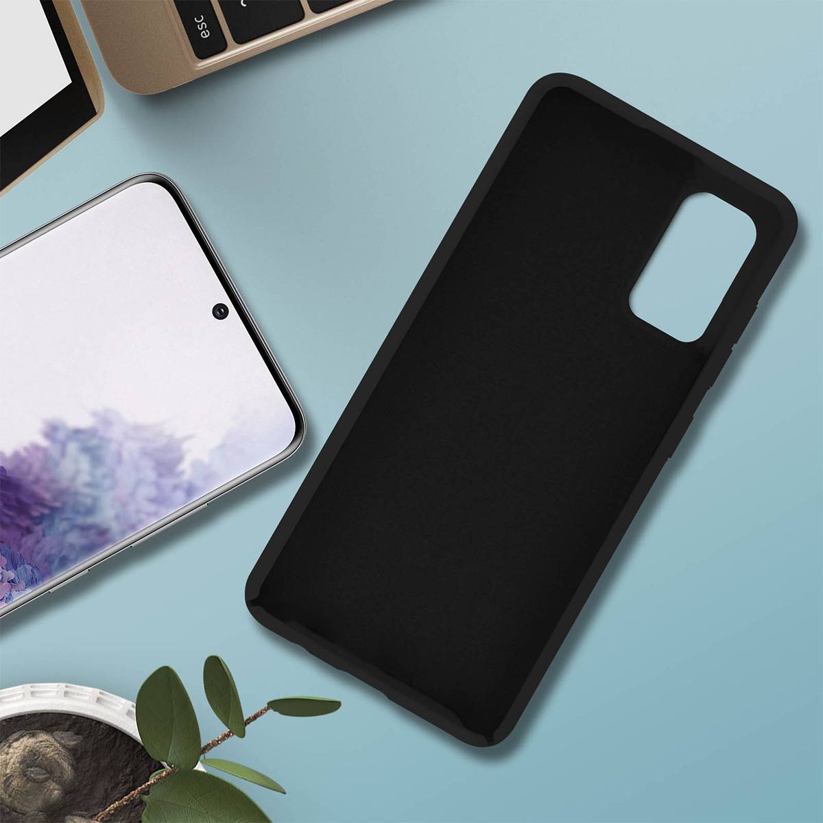 Coque Soft-Touch pour Samsung Galaxy S20 en Silicone Semi-rigide Antidérapant-2