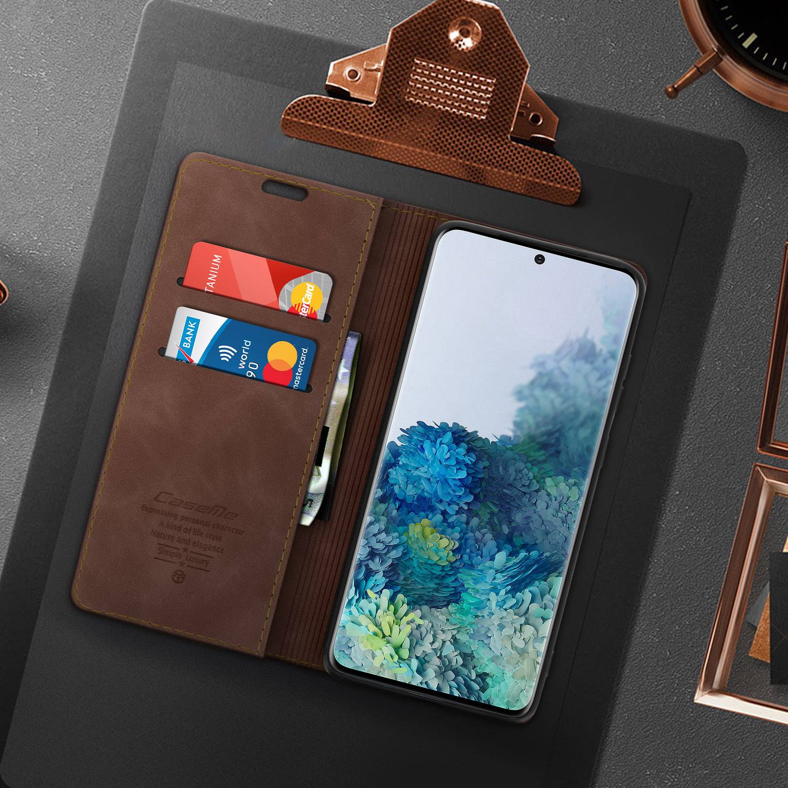 Étui pour Samsung Galaxy S20 FE Folio Vintage Portefeuille et Support Vidéo-4