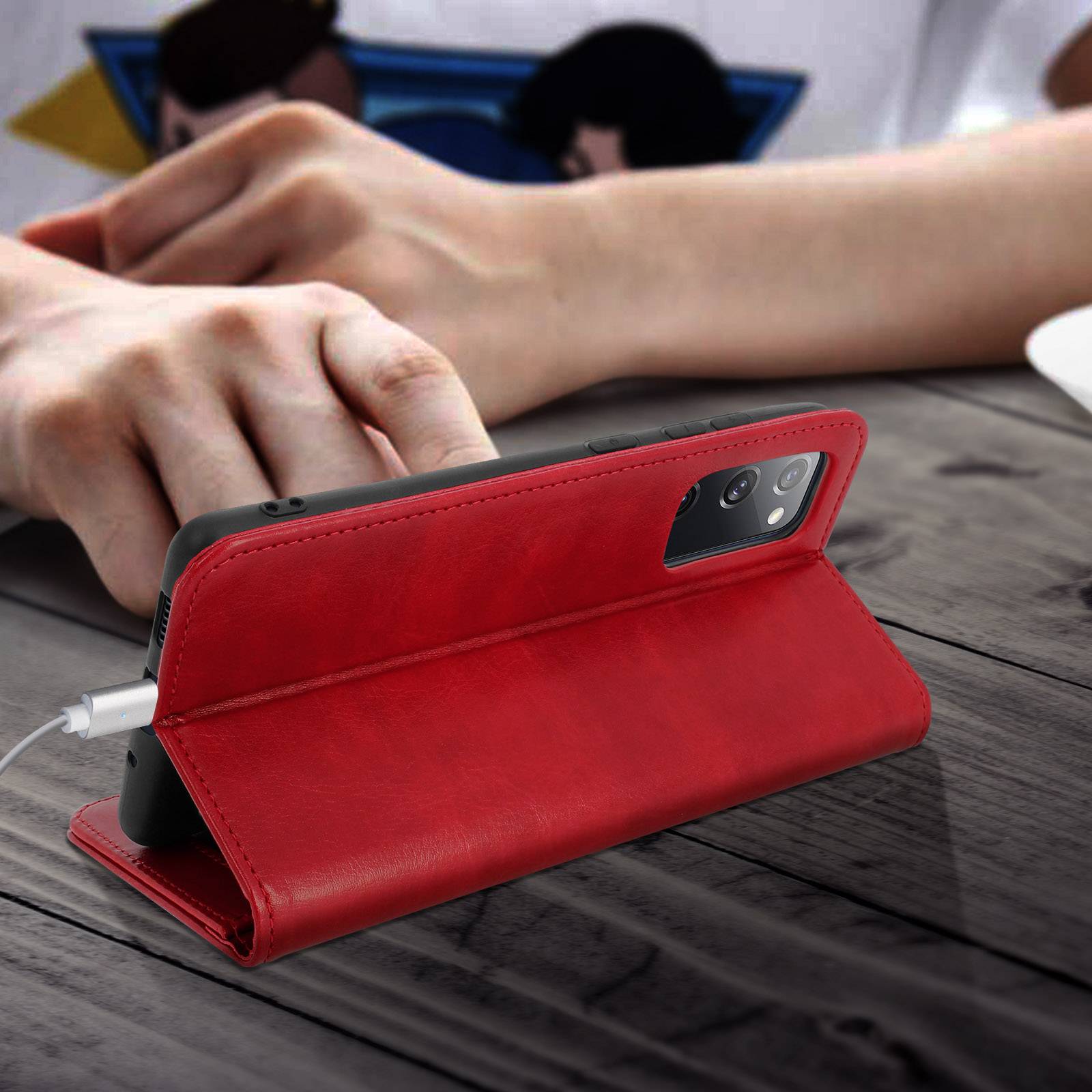 Housse pour Samsung Galaxy S20 FE Folio Vintage Porte-carte Fonction Support-3