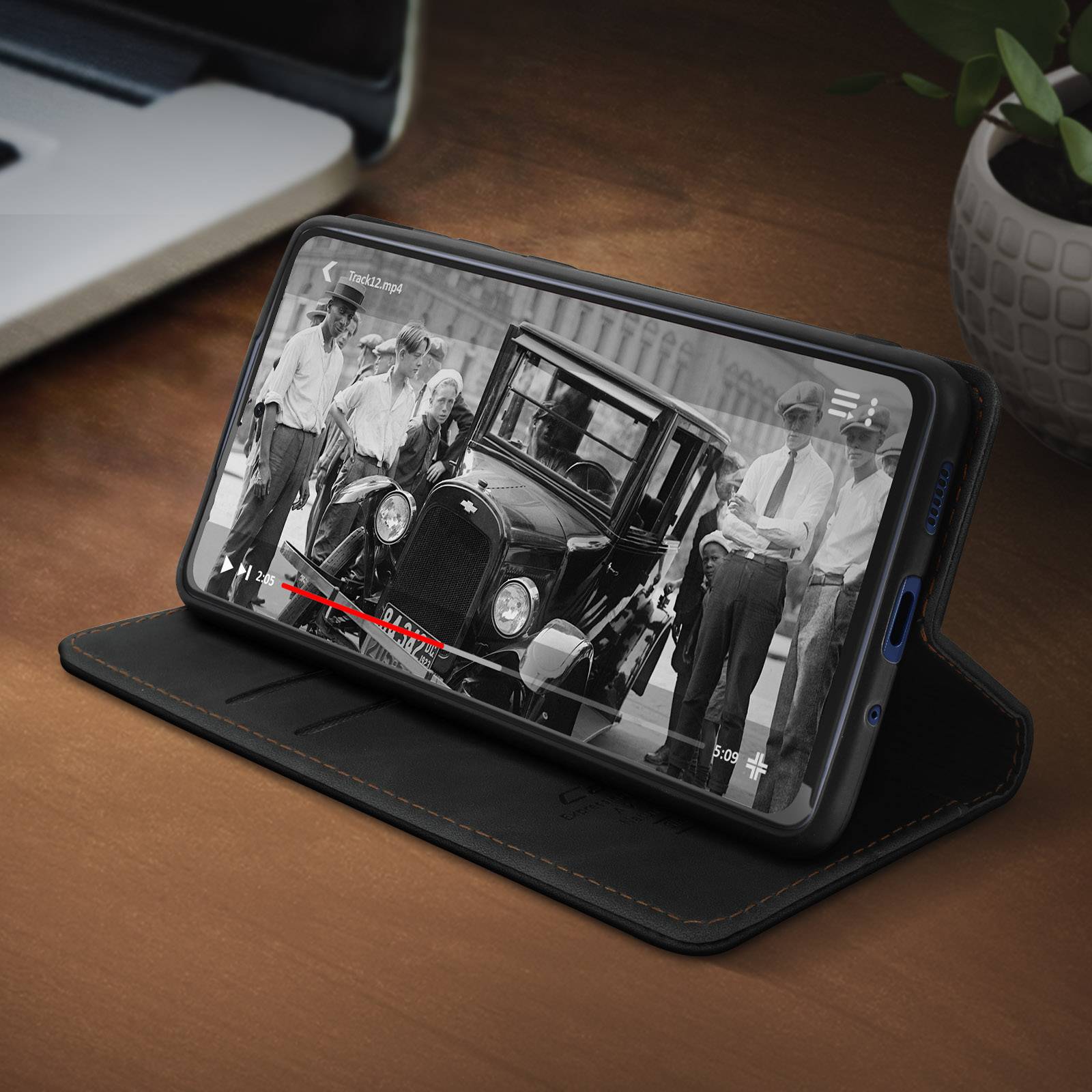 Étui pour Samsung Galaxy S20 FE Folio Vintage Portefeuille et Support Vidéo-2