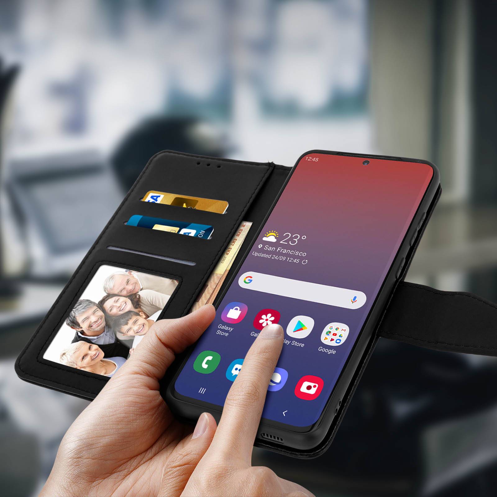 Housse pour Samsung Galaxy S20 Cuir Porte-carte Fonction Support Premium-2