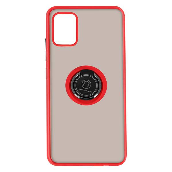 Coque pour Galaxy A51 Antichoc avec Anneau Magnétique Rotatif Finition Givrée