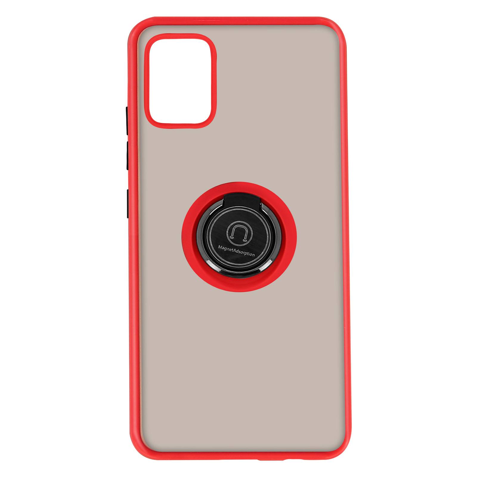 Coque pour Galaxy A51 Antichoc avec Anneau Magnétique Rotatif Finition Givrée-0