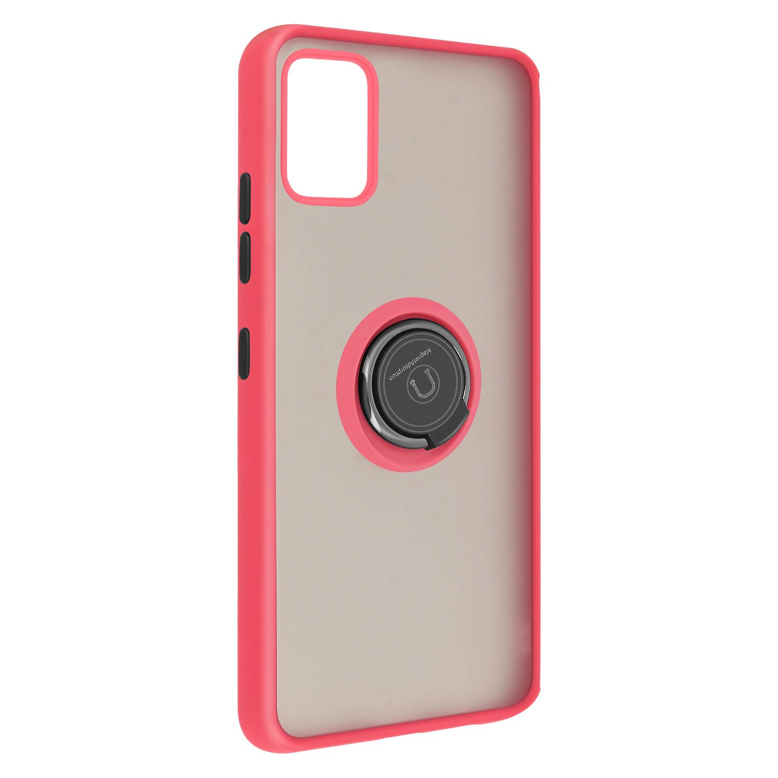Coque pour Galaxy A51 Antichoc avec Anneau Magnétique Rotatif Finition Givrée-1