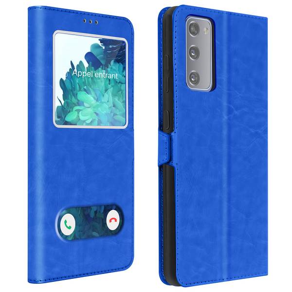 Housse pour Samsung S20 FE Étui Intégral Double Fenêtre Support Vidéo