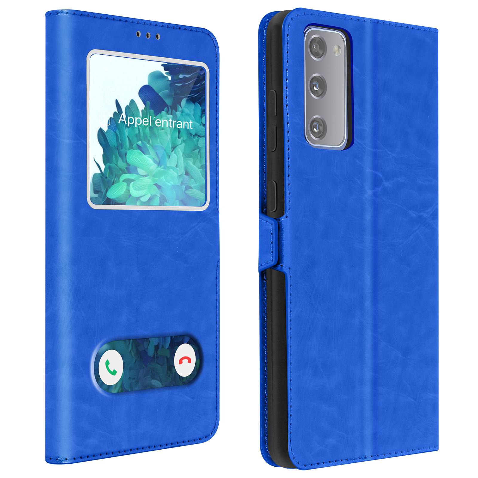 Housse pour Samsung S20 FE Étui Intégral Double Fenêtre Support Vidéo-0