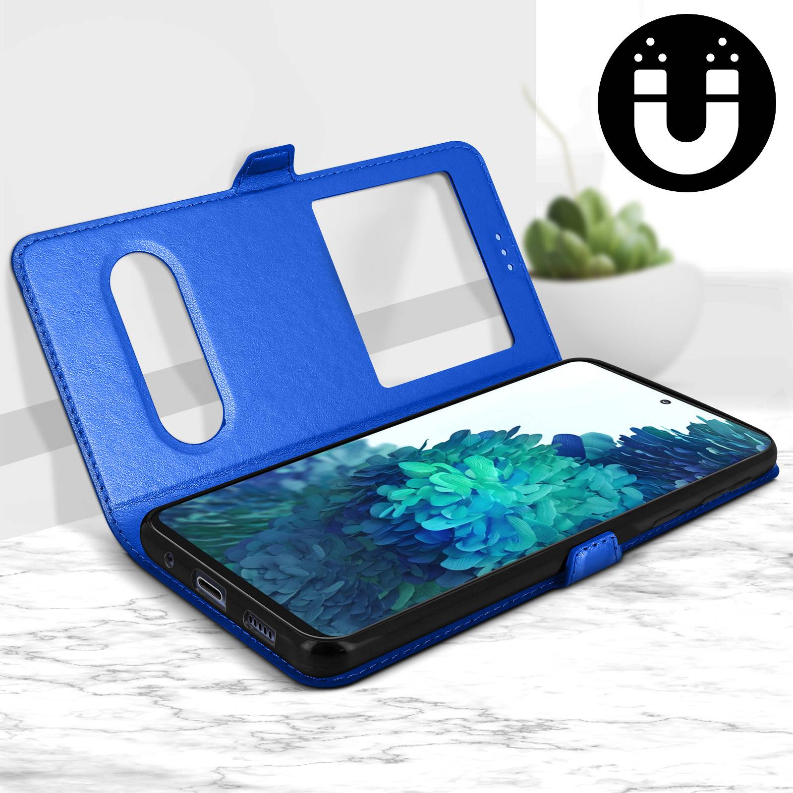 Housse pour Samsung S20 FE Étui Intégral Double Fenêtre Support Vidéo-4