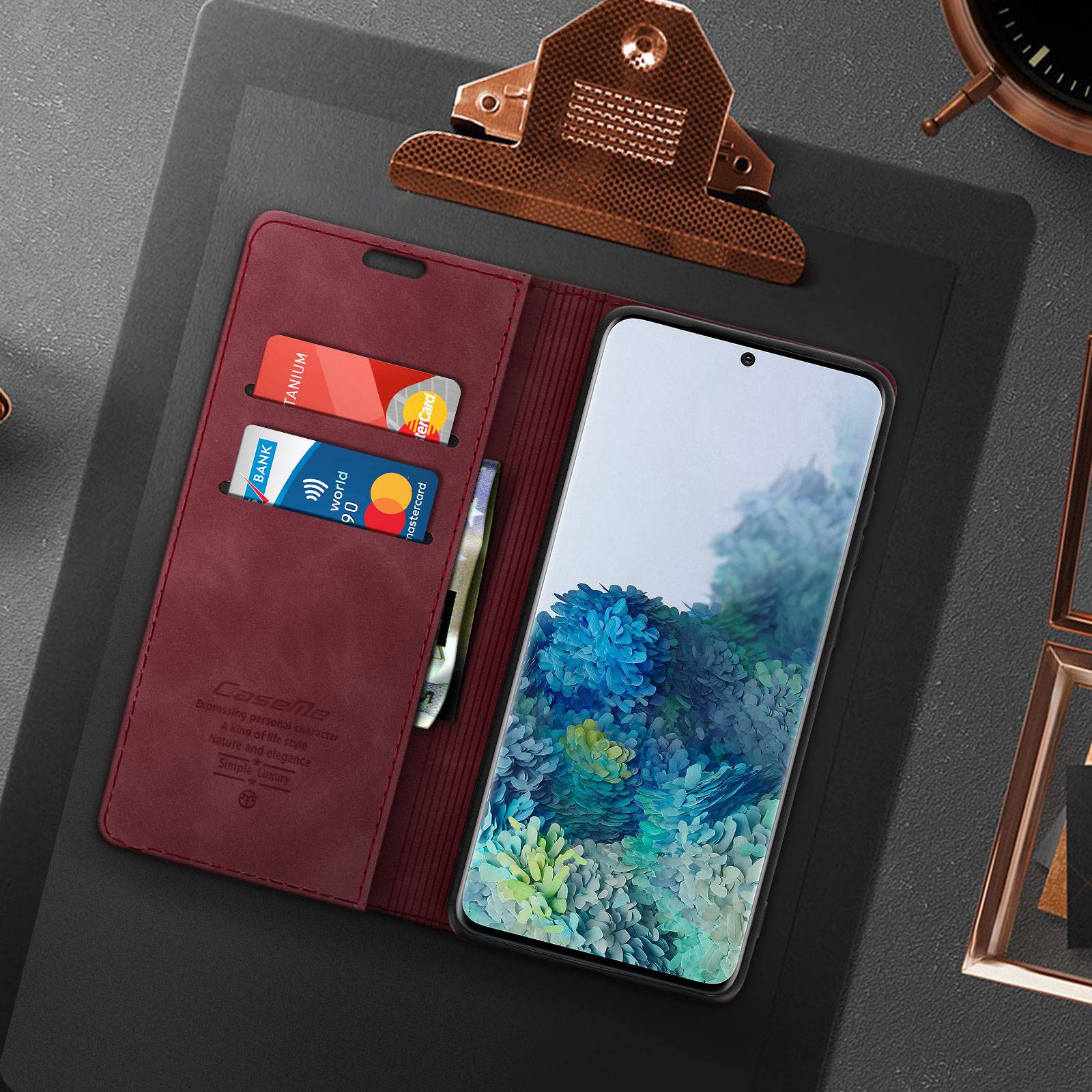 Étui pour Samsung Galaxy S20 FE Folio Vintage Portefeuille et Support Vidéo-4