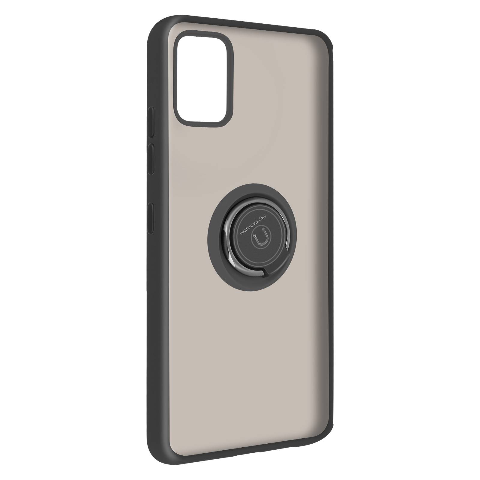 Coque pour Samsung Galaxy A51 Bi-matière Bague Métallique Fonction Support-1