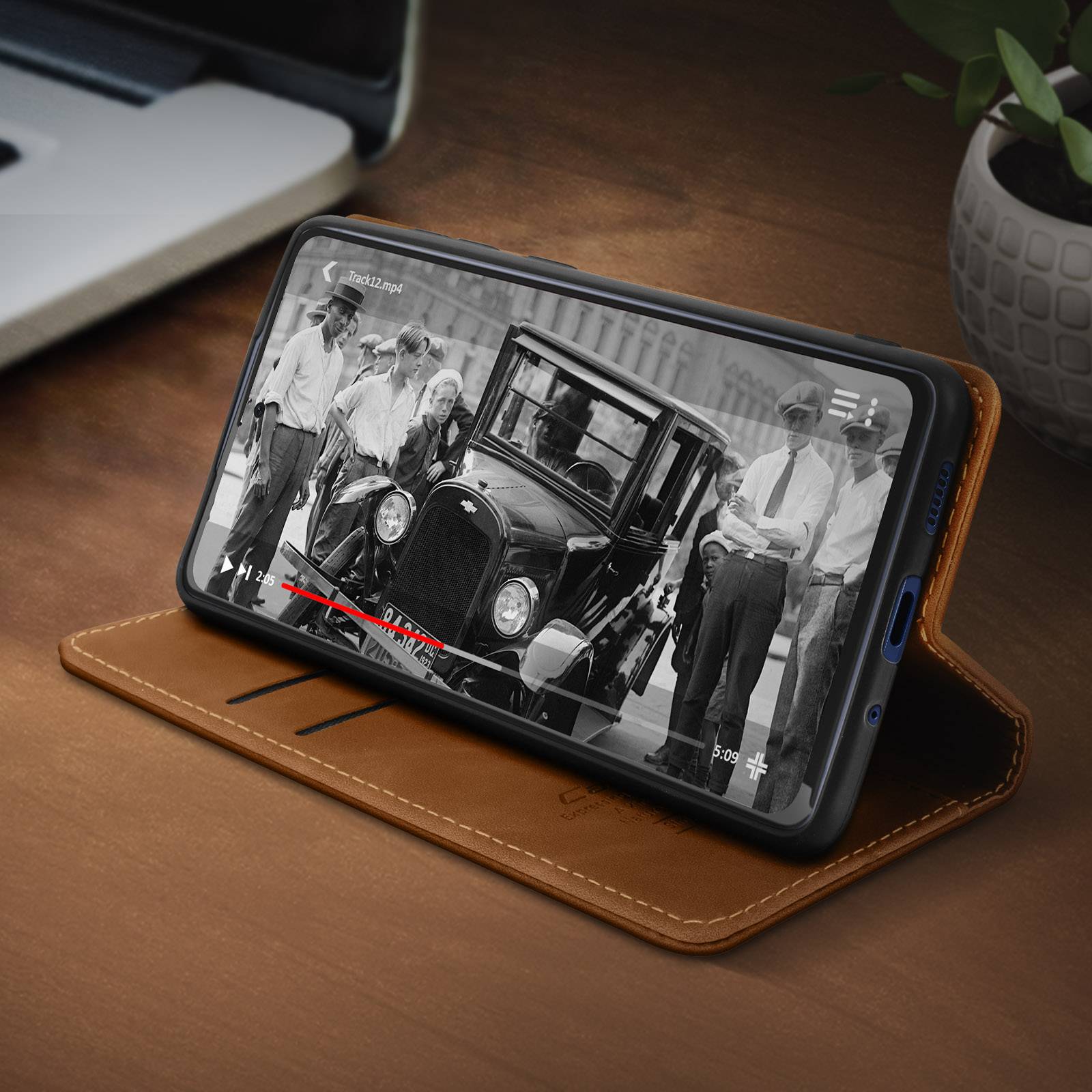 Étui pour Samsung Galaxy S20 FE Folio Vintage Portefeuille et Support Vidéo-2