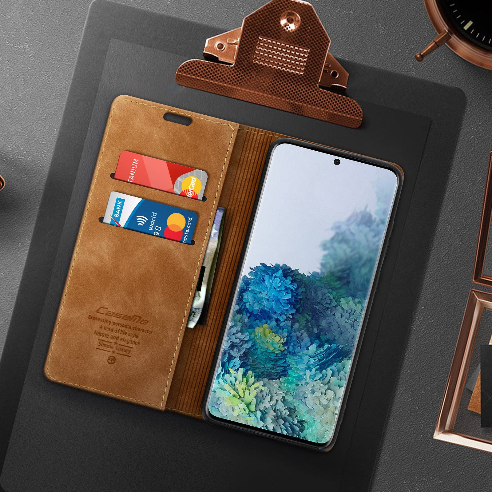 Étui pour Samsung Galaxy S20 FE Folio Vintage Portefeuille et Support Vidéo-4