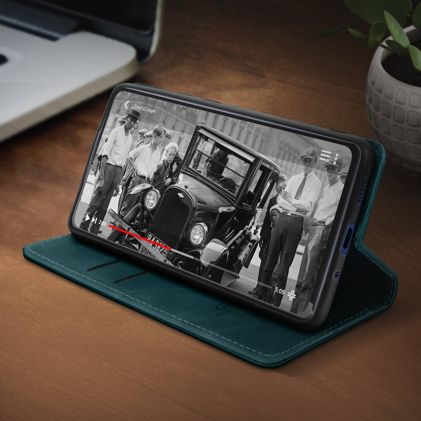 Étui pour Samsung S20 FE Folio Vintage Portefeuille et Support Vidéo-2