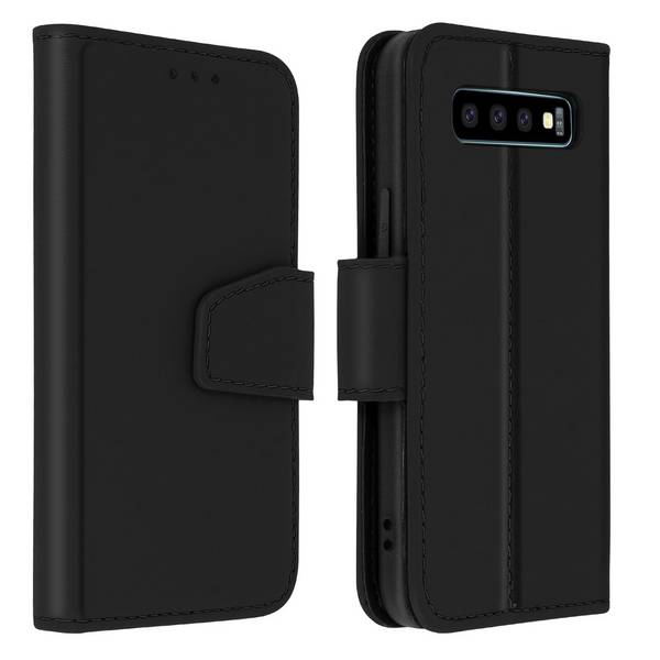 Housse pour Samsung Galaxy S10 Cuir Porte-carte Fonction Support Premium