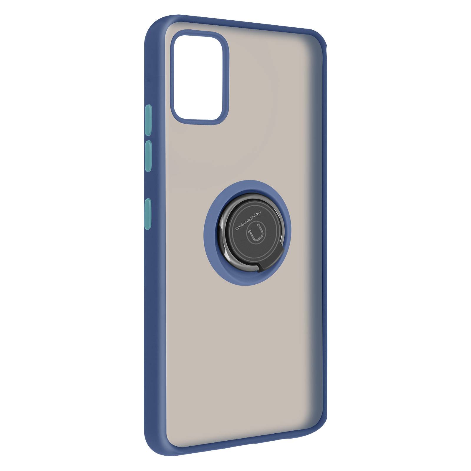Coque pour Samsung Galaxy A51 Bi-matière Bague Métallique Fonction Support-1