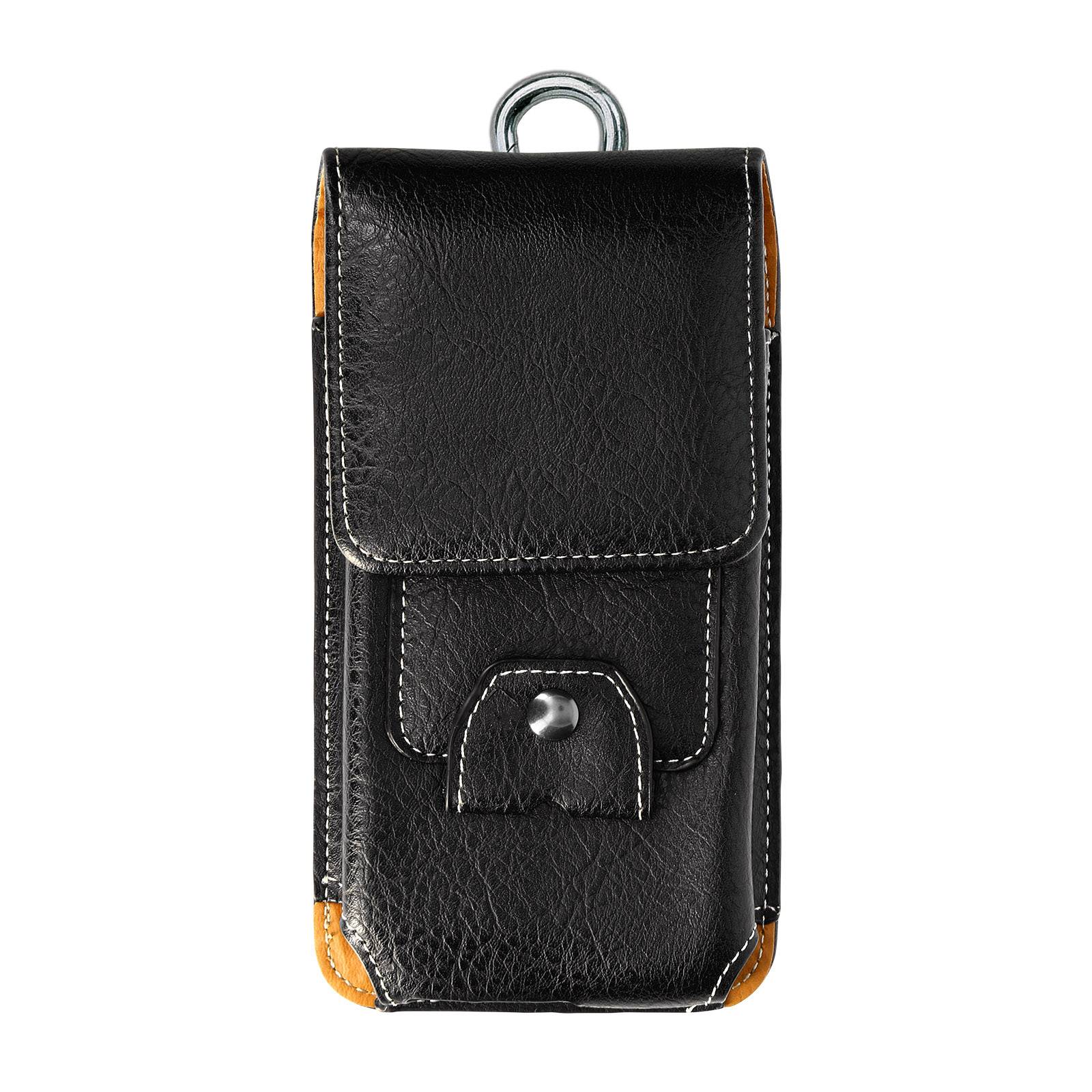 Étui Ceinture pour Smartphone 5.5 pouces Porte-carte Simili cuir Effet rétro-0
