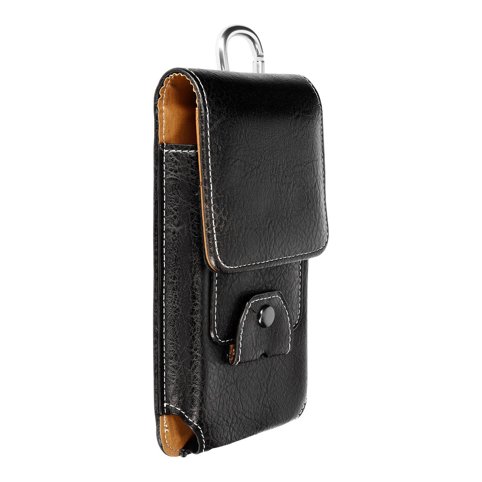 Étui Ceinture pour Smartphone 5.5 pouces Porte-carte Simili cuir Effet rétro-1