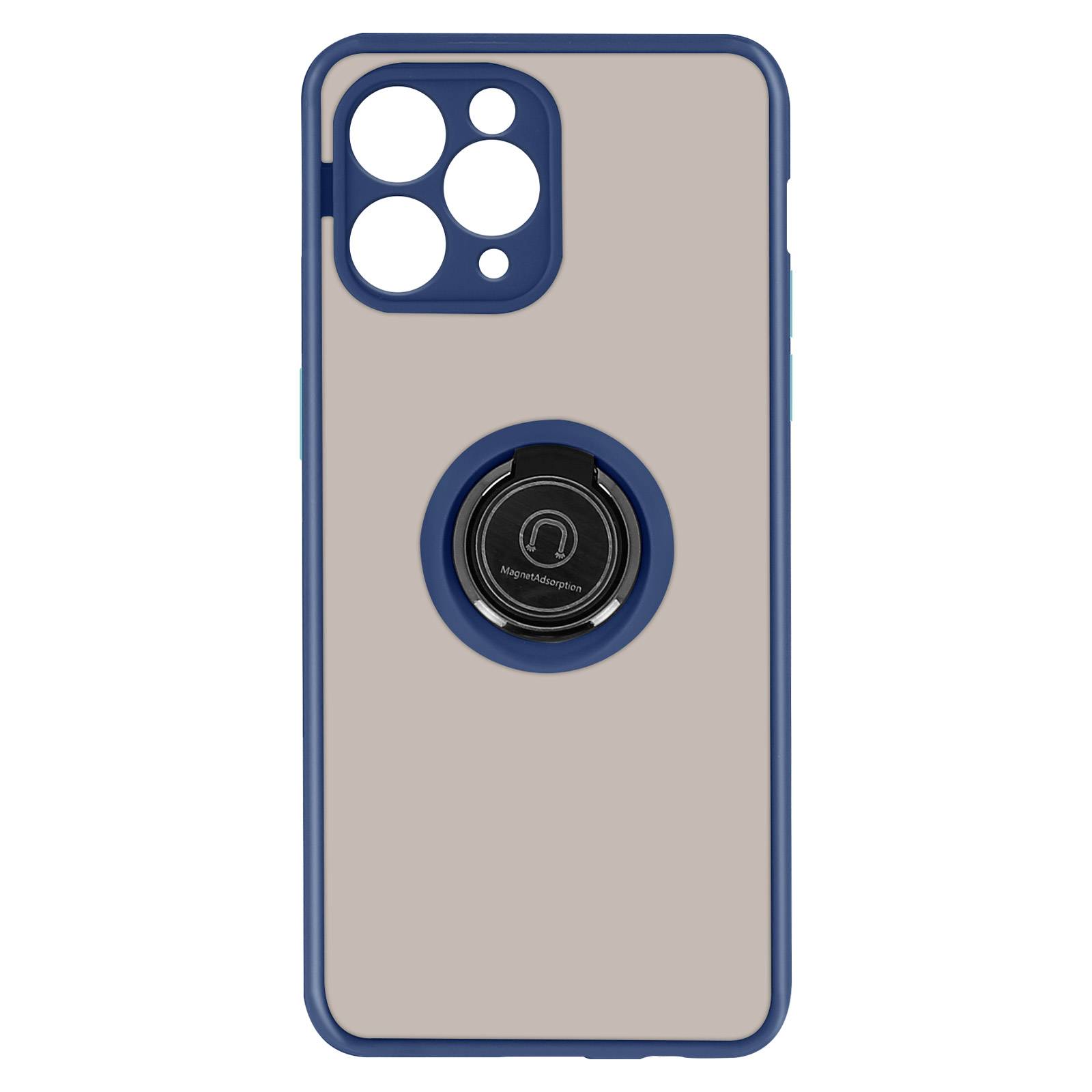 Coque pour iPhone 11 Pro Max Bi-matière Bague Métallique Support-0